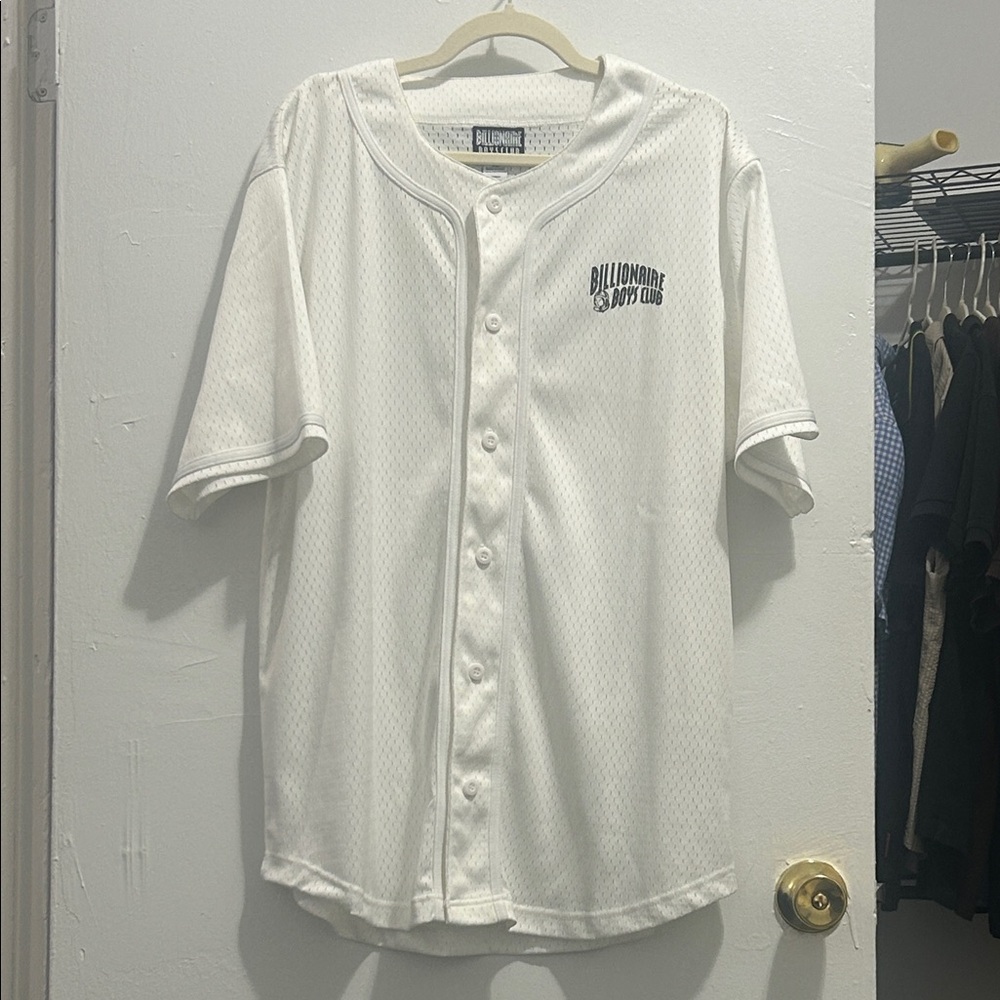 Billionaire Boys Club White Button-Up Baseball Jersey